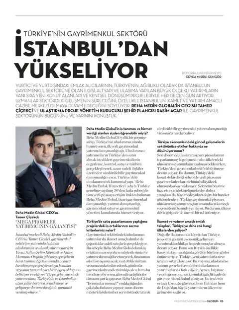 “İstanbul'dan Yükseliyor” — GLOBER röportajı, s.115