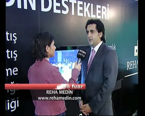 Expo Channel röportajı, fuar standı — video karesi